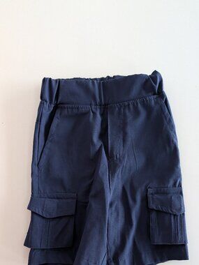 Ben Sherman Baby Boys Navy Blue Pull-On Cargo Shorts - Size 12M
